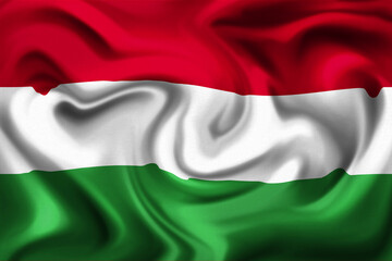 3d illustration of HUNGARY flag