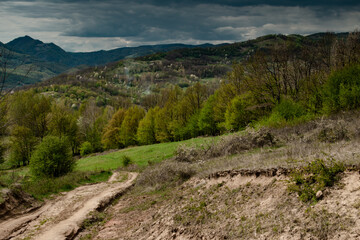 Fototapeta na wymiar Spring nature landscape in Apuseni Mountains Romania