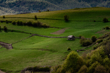 Spring nature landscape in Apuseni Mountains Romania