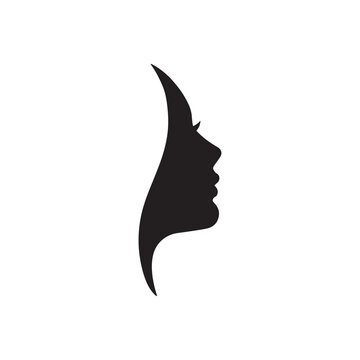 Girl logo icon vector.