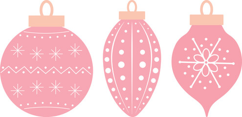 Set Christmas decorations vector illustraion