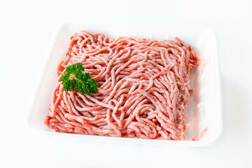 白バックの和牛脂入り合挽ミンチ