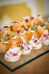A selection of hors d'oeuvres.