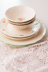 Porcelain plates and bowls