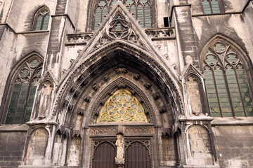 Fototapeta premium Notre Dame de Dinant in Belgium