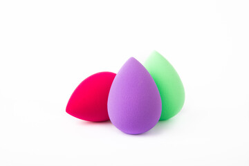 Beauty blender. Cosmetic sponge isolated on white background. MOCAP