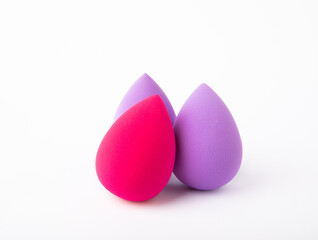 Beauty blender. Cosmetic sponge isolated on white background. MOCAP