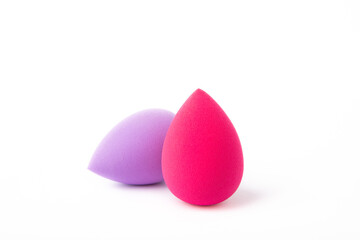 Beauty blender. Cosmetic sponge isolated on white background. MOCAP
