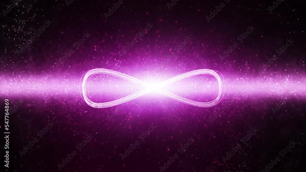 Poster digital bright infinite symbol seamless looping animation background.