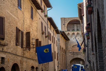 Scenes around San Gimignano in Tuscany, Italy. - obrazy, fototapety, plakaty