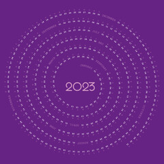 2023 calendar spiral calendar purple and pink