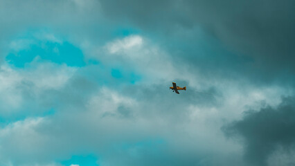 airplane in the sky Miami Beach  
