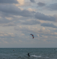 paragliding on the beach
