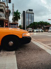 city street taxi Miami Beach  