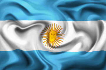 3d illustration, Argentinian flag