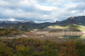 Autumn landscape 2022 with a servere drought