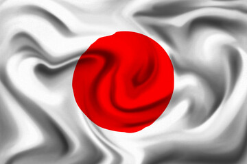 3d illustration, japan flag
