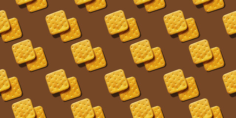 Seamless pattern of crackers