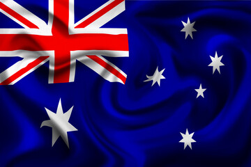 3d illustration , flag australia