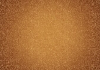 Hand-drawn unique abstract ornament. Golden splatters and light yellow on a darker yellow background and vignette in golden glitter on a darker background color. Paper texture. A4. (pattern: p07-1c)