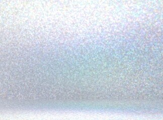Shimmering sanded iridescent blue lilac color empty room 3d background. Light holographic textured wall and floor closeup.