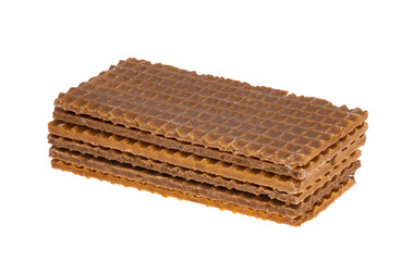 waffles with toffee isolated