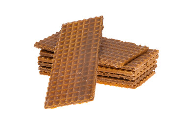 waffles with toffee isolated