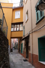 narrow street in the town in italy