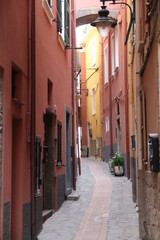 narrow street in the town in italy
