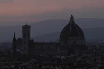 Fototapeta na wymiar Florence Cathedral Santa Maria de Fiore by night