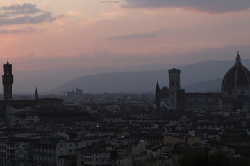 View from the top of Florence by night