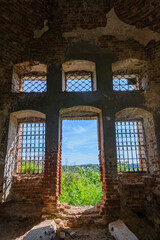 interior of an abandoned orthodox church