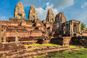 Ruins of Ta Keo temple in Angkor temple complex in Cambodia