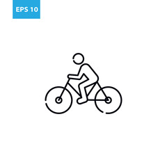 Fototapeta premium Bicycle outline icon Vector illustration
