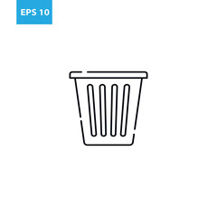Trash can line icon Vector illustration