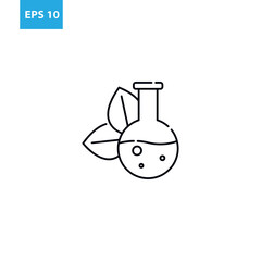 Chemistry flasks line icon Vector illustration
