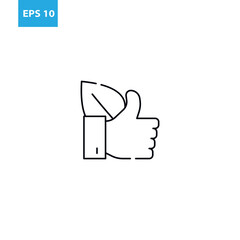 Like leaf outline icon Vector illustration