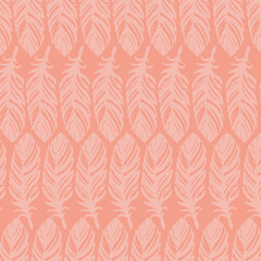 pink pattern with feathers