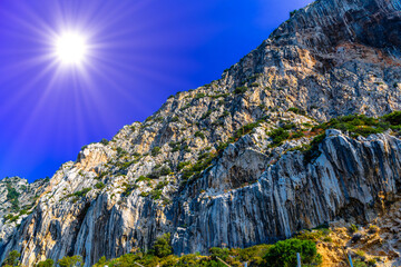 Cliffs in Beausoleil, Nice, Nizza, Alpes-Maritimes, Provence-Alpes-Cote d'Azur, Cote d'Azur, French Riviera, France