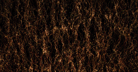 Abstract background of yellow and gold vertical small bright particles and grains of sand in the form of waves with a glow effect. Screensaver beautiful