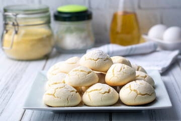 Traditional Delicious Turkish dessert; flour cookie (un kurabiyesi)