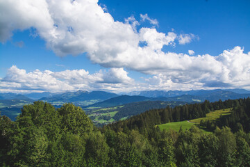 mountains and clouds