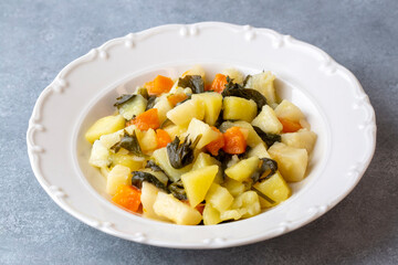 Turkish olive oil foods; celery (Turkish name; Zeytinyagli kereviz)