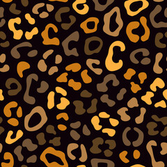 Leopard seamless pattern. Animal skin print. Repeating spots motif. Wildlife, natural camouflage texture