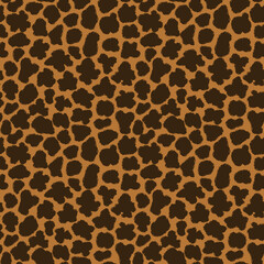 Giraffe seamless pattern. Animal skin print. Repeating spots motif. Wildlife, natural camouflage texture