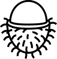 Rambutan half peeled