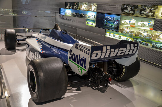 Legendary Brabham BT52 formula one race car 1983 displayed on exhibition at BMW museum in Munich, Germany