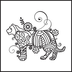 Vector illustration decorative Animal on white background