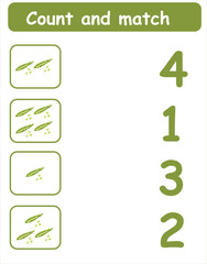 Count and match the food we eat. math for kids