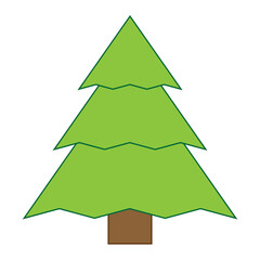 Simple illustration of Christmas tree Concept for Christmas holiday